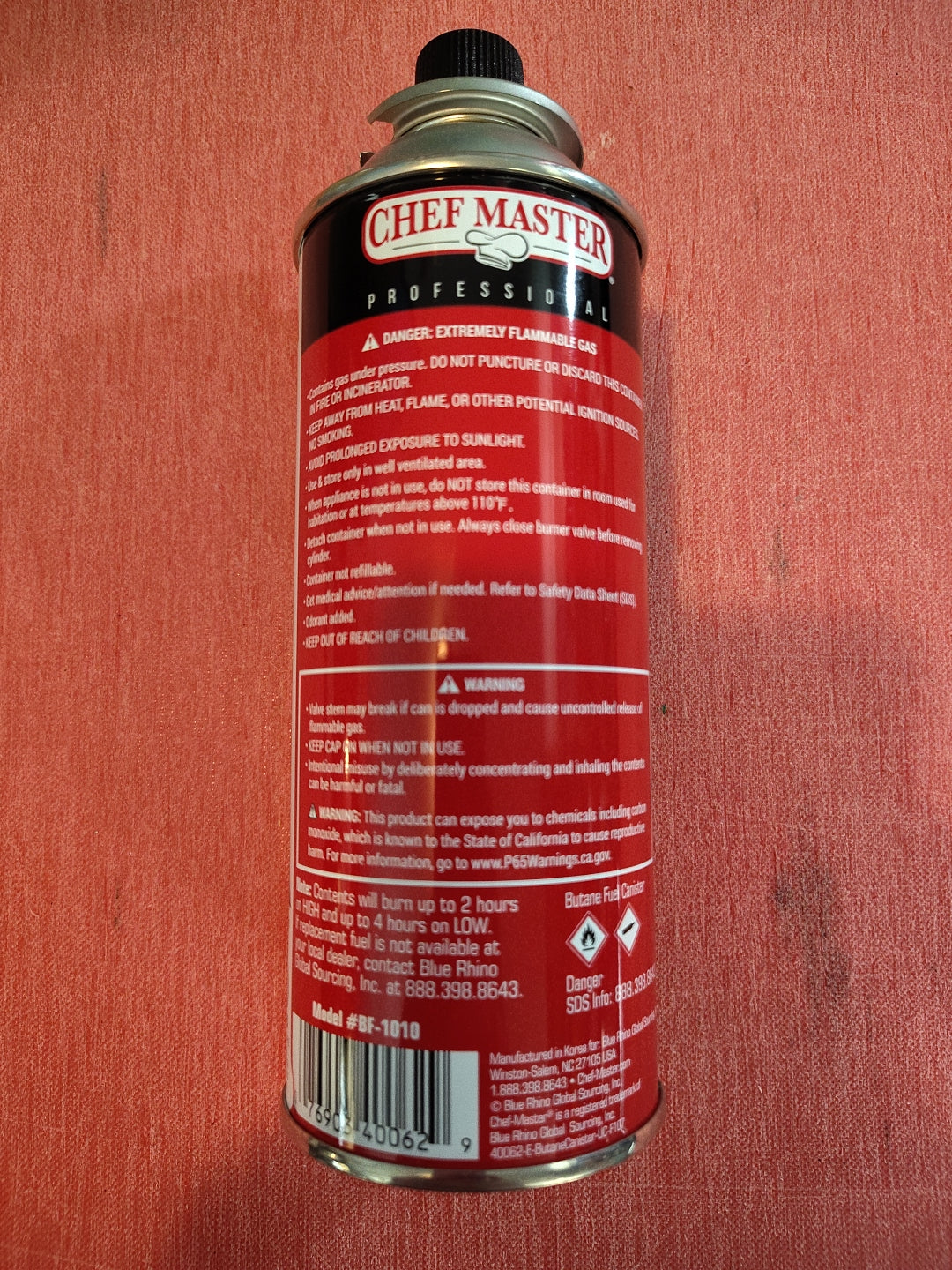 (ONE CAN) BUTANE FUEL CARTRIDGE 8 oz CAN FOR STOVES WHILE CAMPING UL LISTED 47VN